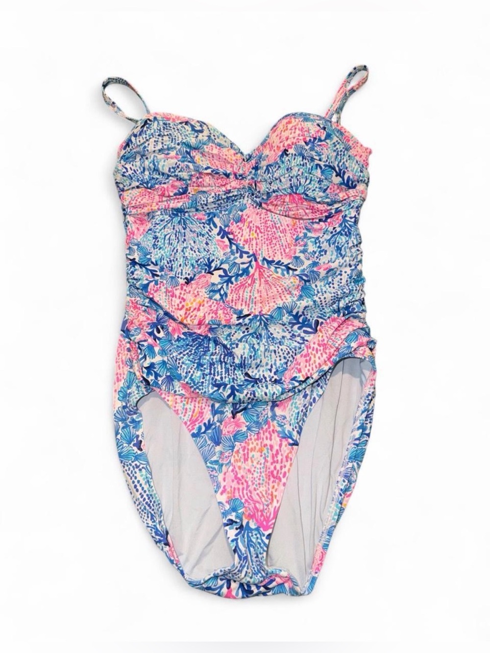 Lilly Pulitzer woman’s one piece swim suit, vibrant iconic print size 12